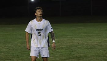 Sonny Cox playing soccer at UIS