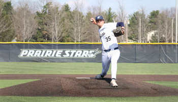 Ben Benoit pitching at UIS