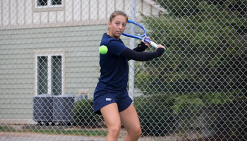 Jane Carter playing tennis