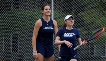 UIS women's tennis players take the court