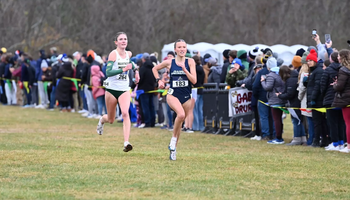 Madelyn Miller-Ross finishing a cross country race