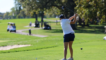 Elaine Grant driving in golf