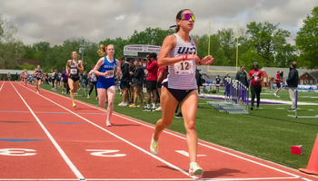 Lillian Buzani racing to finish line
