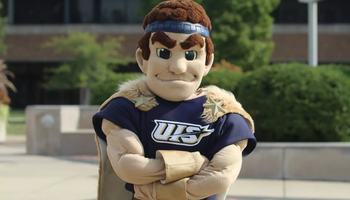 Orion mascot on UIS quad