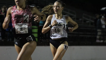 Maddie Miller racing outdoor track