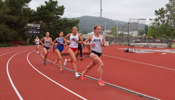 Jordan Serrahn running outdoor track