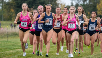 front runners in GLVC cross country race