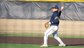 Jackson Blemler playing second base