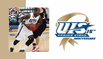 Michael Faukaude and UIS 15 Years DII Anniversary logo