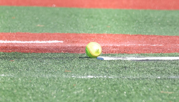 Softball on field 