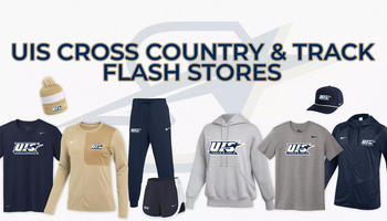 UIS Cross Country and Track & Field Team Stores, photos of assorted gear including shirts and hats