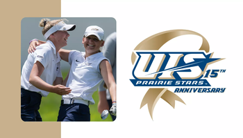 Elaine Grant and Heather McLean celebrating at golf