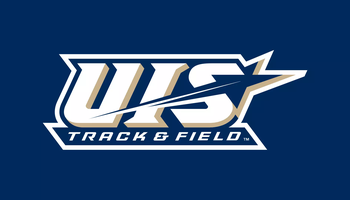 UIS Track & Field logo on blue background