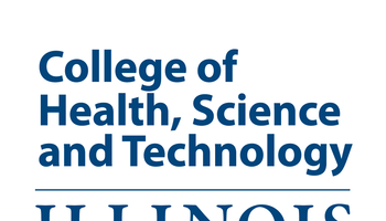 Text College of Health, Science and Technology over UIS wordmark