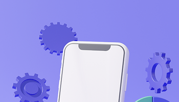mobile phone with app images around it