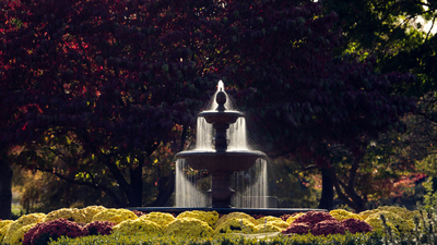 water fountain on the UIS campus