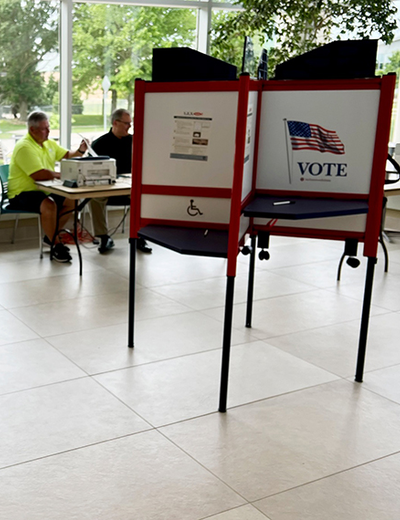 Voting stations in the Student Union