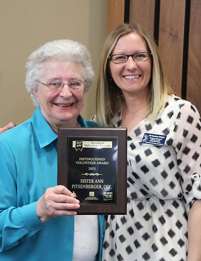 Sister Ann Pitsenberger and Jill Hawkings