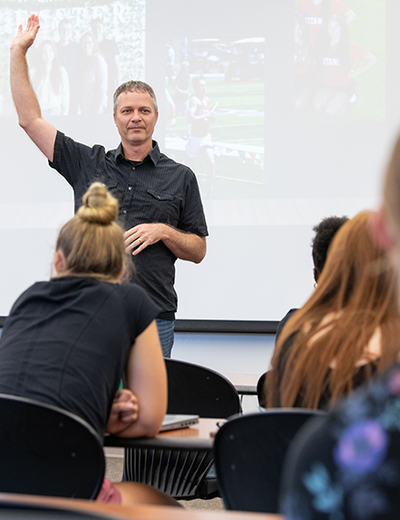 Professor in classroom