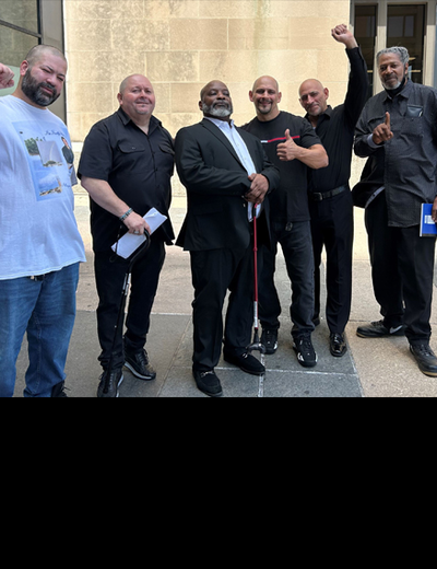 Left to right – Daniel Rodriguez (son of Harry, who is pictured on his shirt), Fernando Gomez, Michael McCastle, Gregorio Cardona, Robert Cardona, Lowell Higgins-Bey