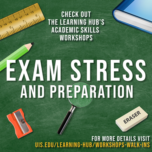 exam stress and preparation workshop flyer