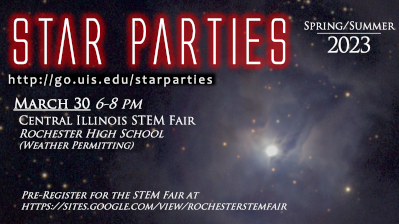 Star Party at the Central Illinois STEM Fair on March 30