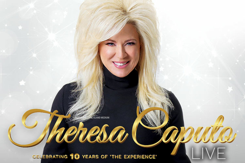 Theresa Caputo behind her name in text