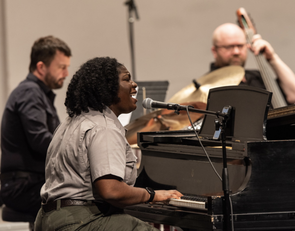 Jazz ensemble playing