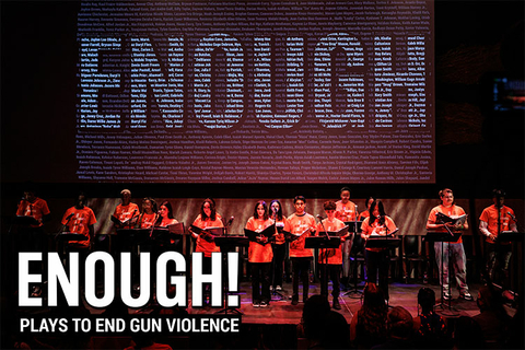 promo image for Enough! with student musicians on stage