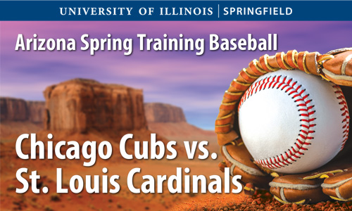 Arizona Spring Training Baseball Chicago Cubs vs. St. Louis Cardinals (Glove with ball in the Arizona Desert)