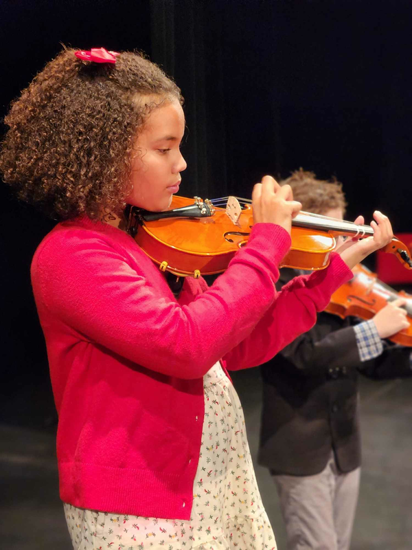 Girl playing the violin