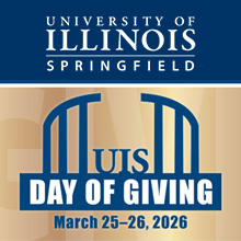 University of Illinois Springfield Day of Giving logo, March 25-26, 2026.