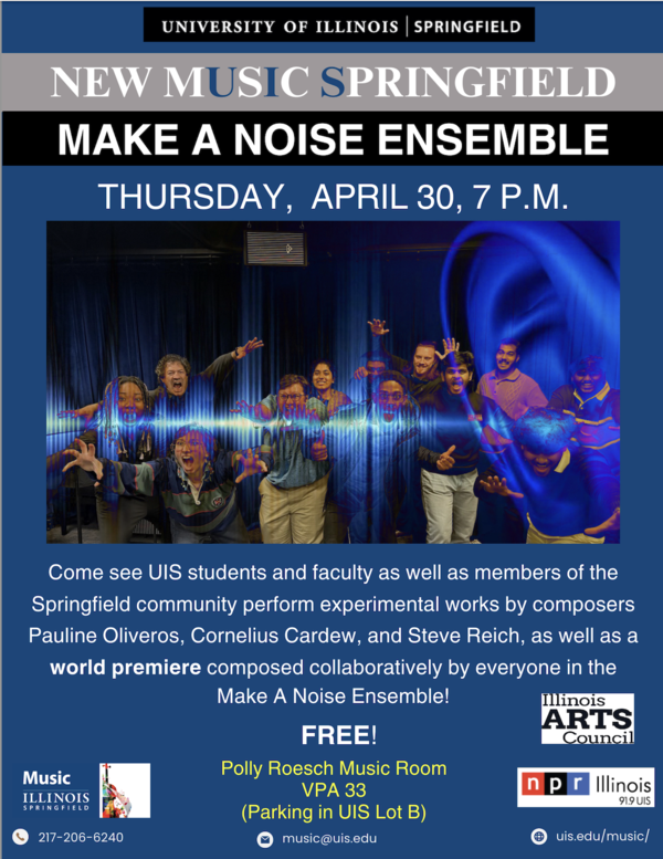 Make A Noise Ensemble Flier With Photo and Concert Information