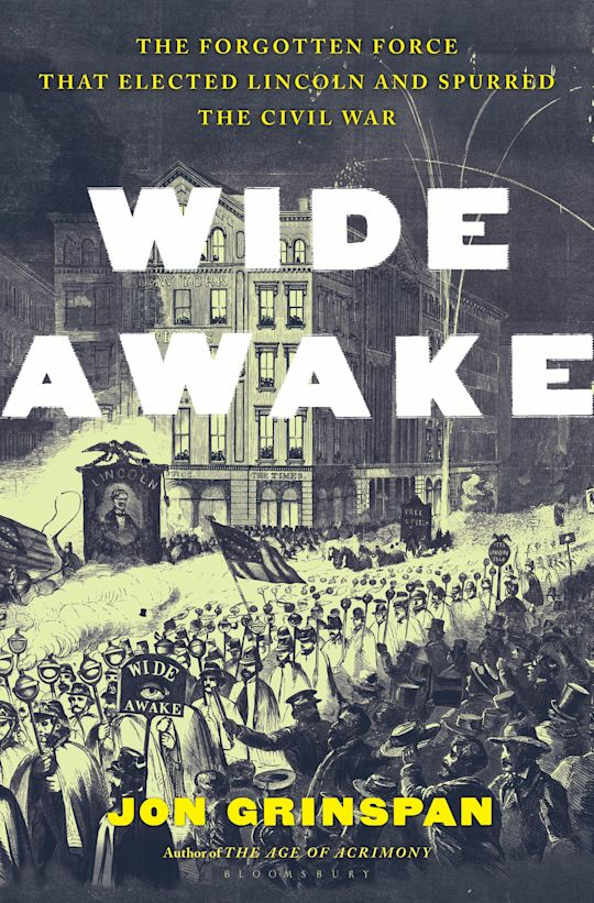 Wide Awake book cover depicting a torch-lit street procession.