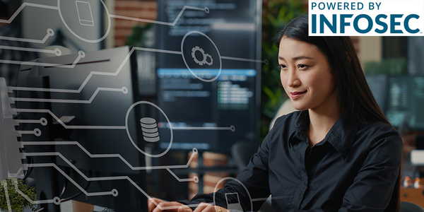 Women with black hair and a black shirt typing.