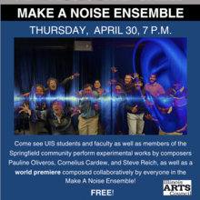 Make A Noise Ensemble Flier With Photo and Concert Information