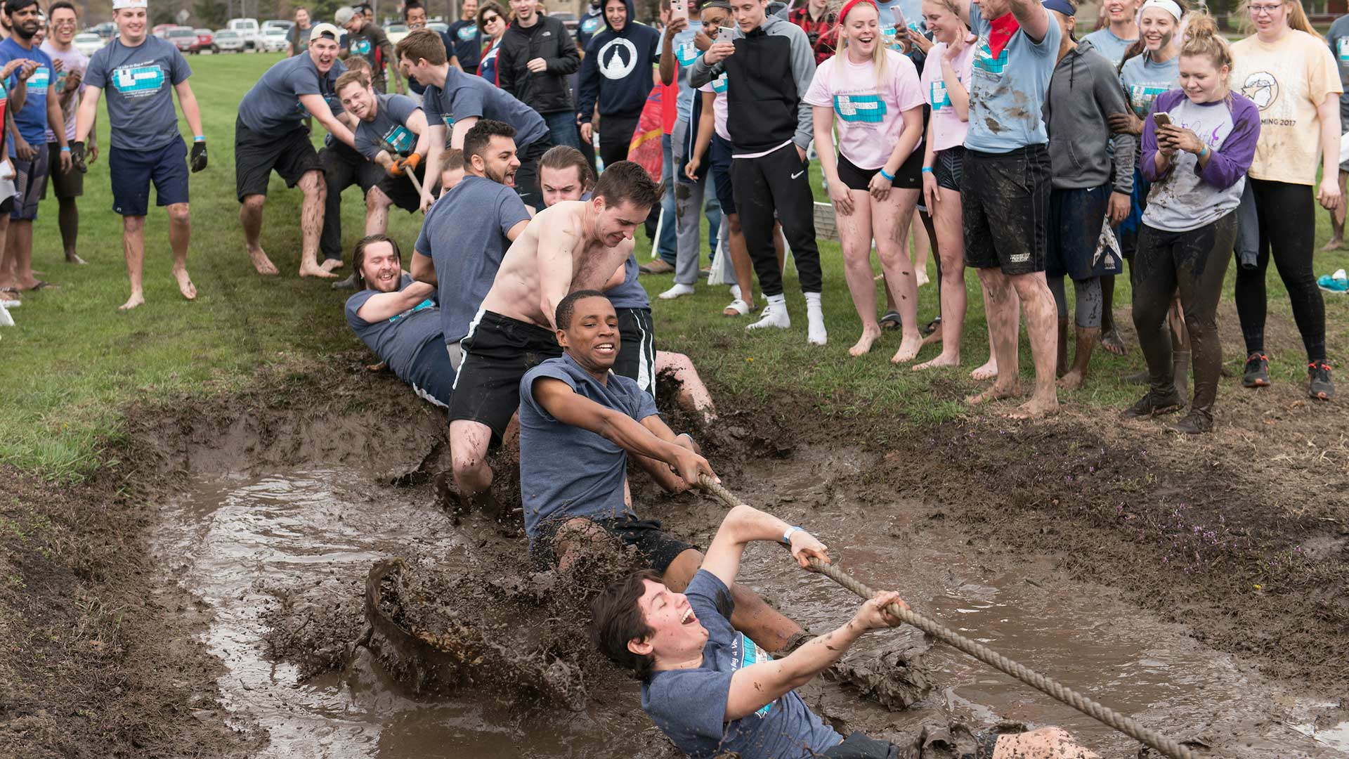 springfest mud tug of war