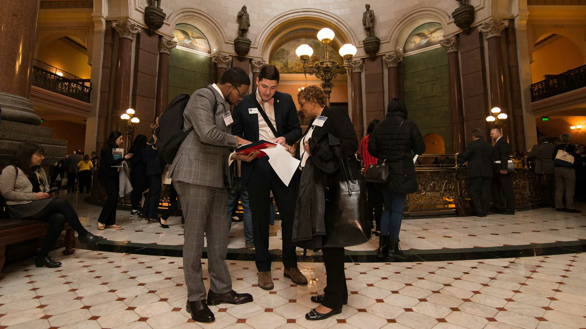 students in the capitol Springfield