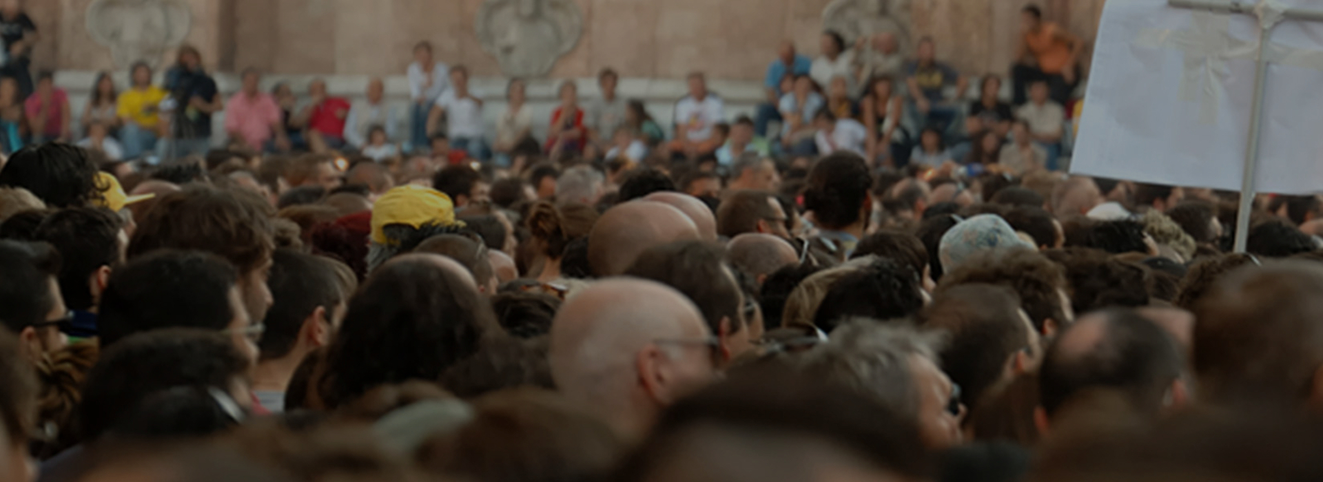 a crowd of people