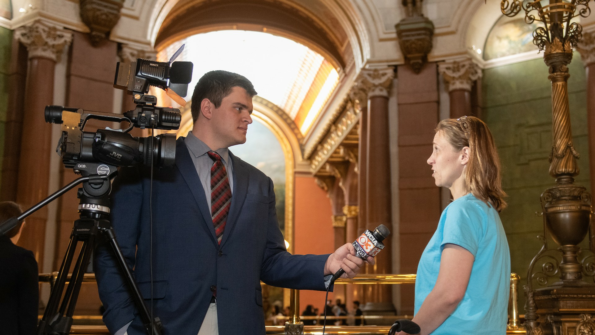 PAR student interviewing subject