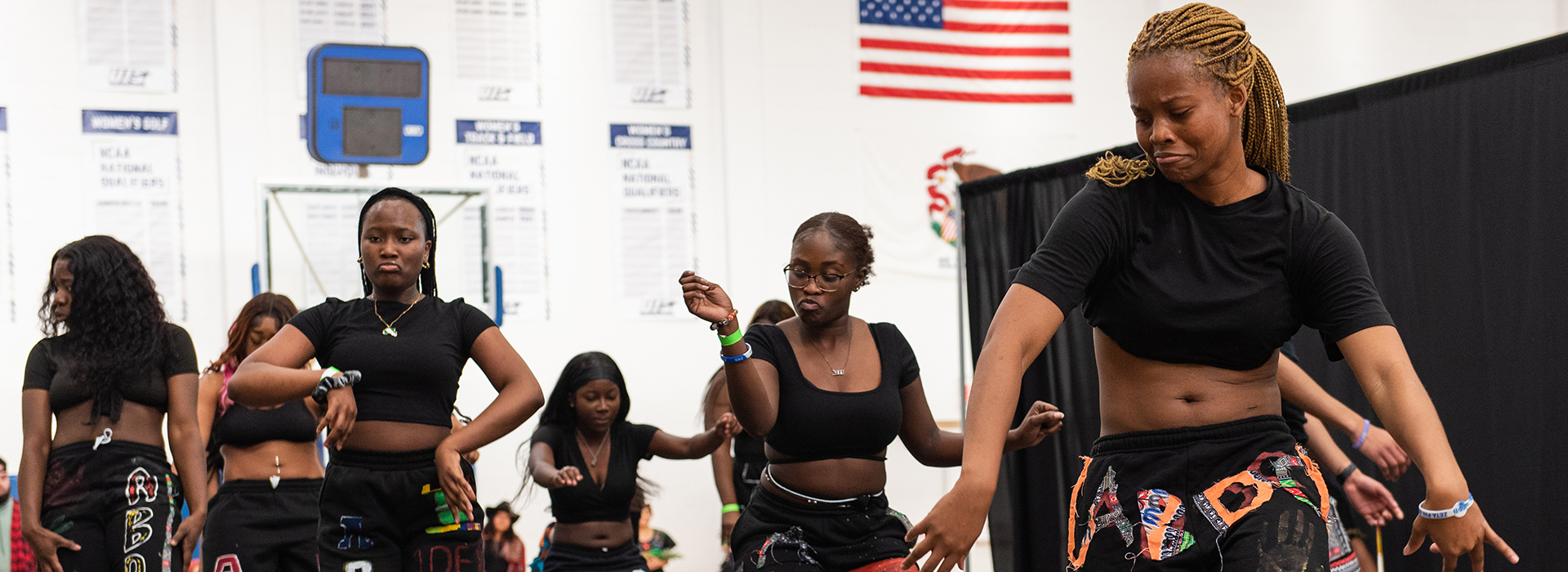 several girls dancing