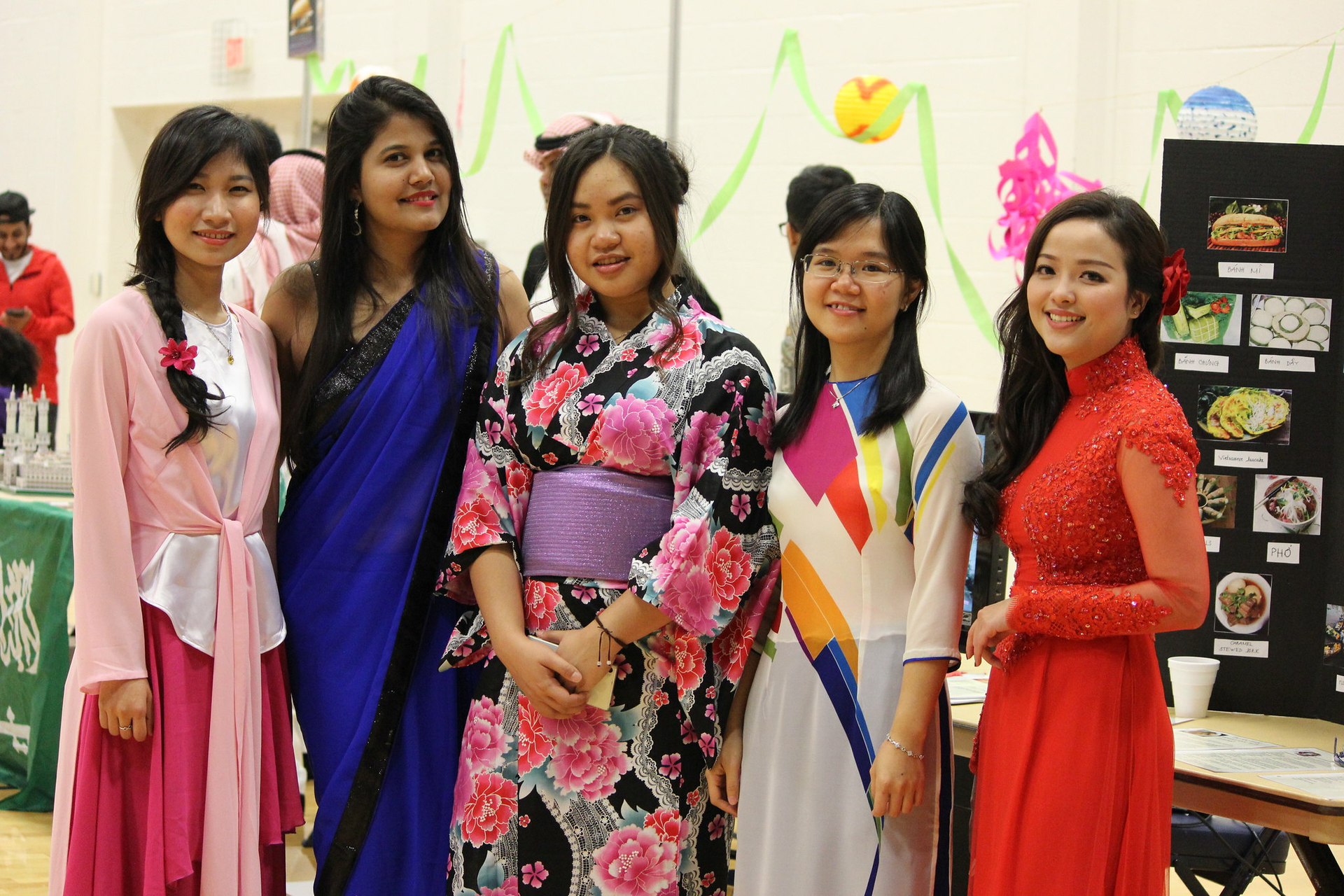 female students at intl festival 