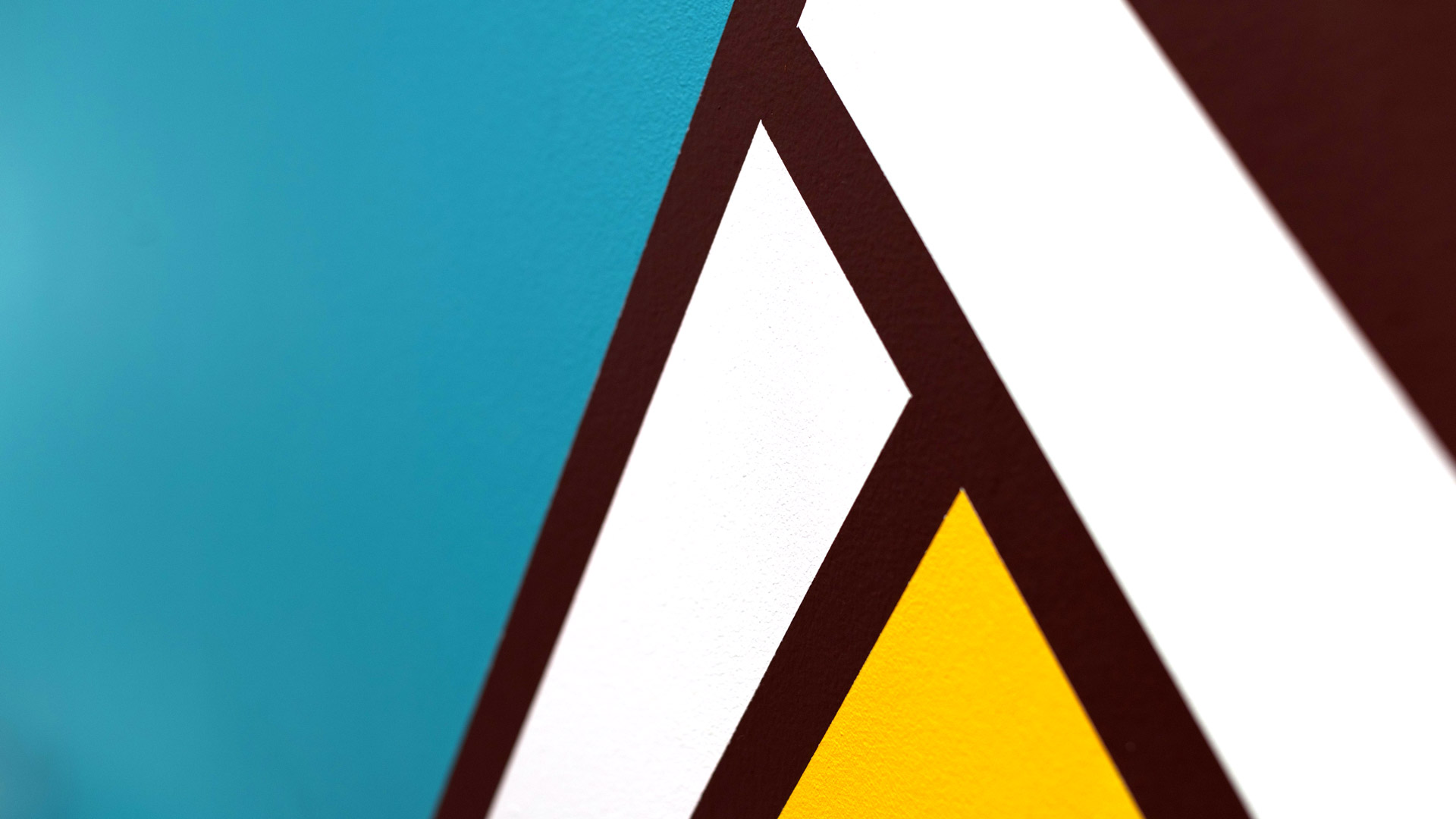 abstract shot of the geometrical artwork at the Innovation Center