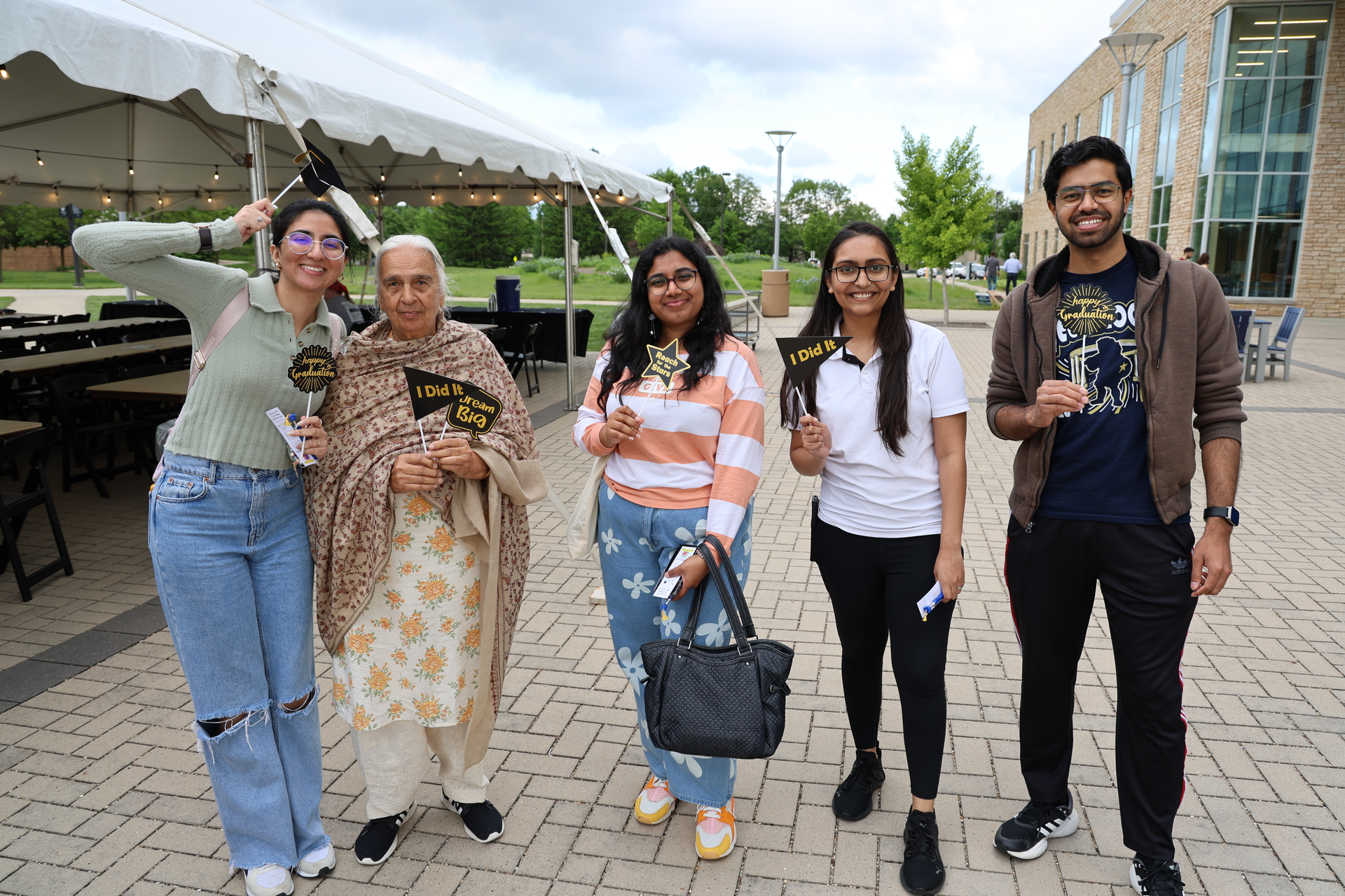 Students and family at Commencement BBQ