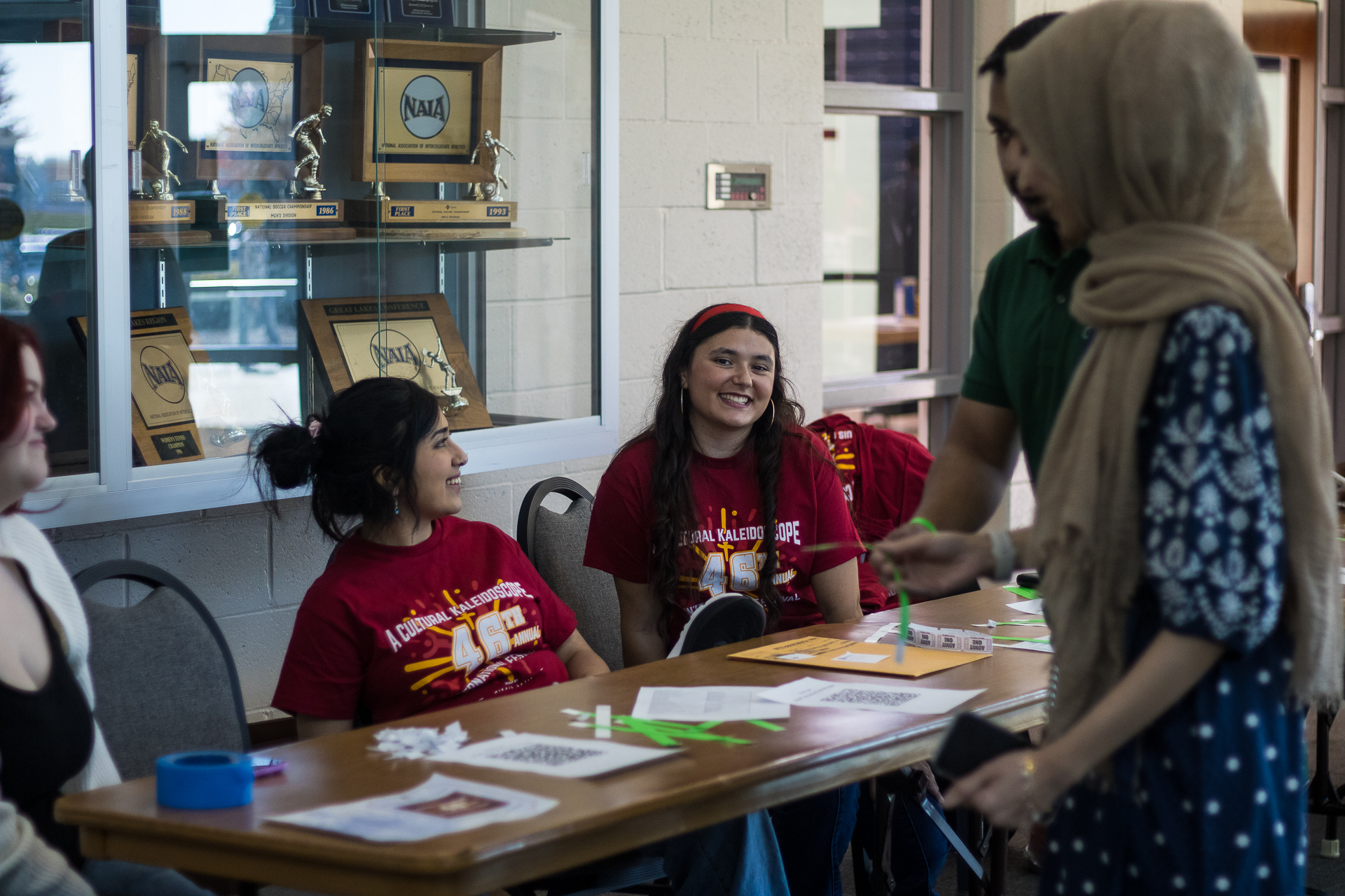 students at table 