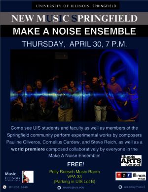 Make A Noise Ensemble Flier With Photo and Concert Information